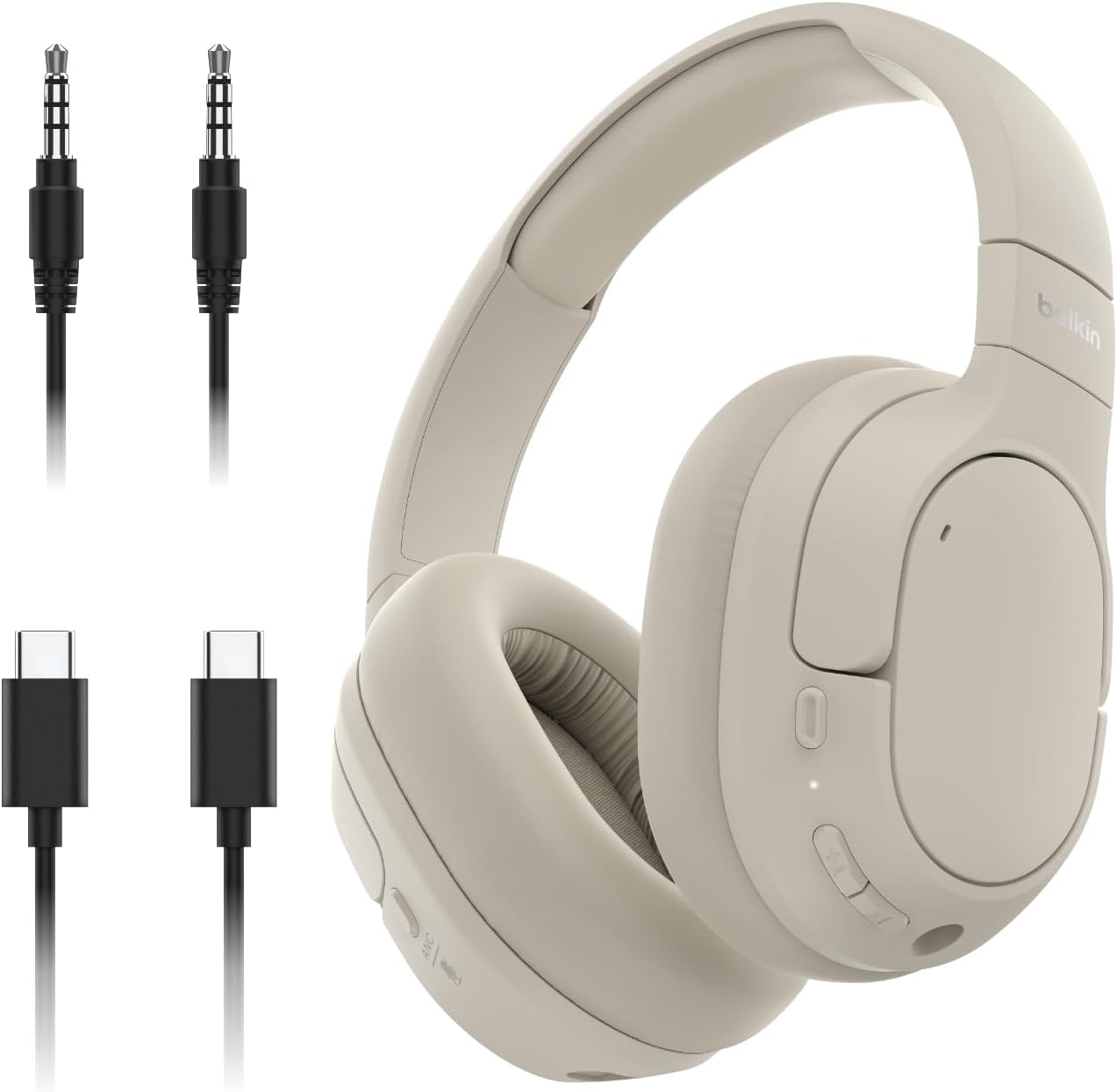 Belkin Soundform Isolate Noise Cancelling Headphones - Sand Belkin Soundform Isolate Noise Cancelling Headphones - Sand